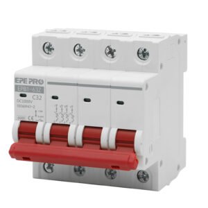 EPEPRO DC MCB 4P 1000V 6-63A Circuit Breaker, Thermal Magnetic Trip DIN Rail DC Disconnect Switch for Solar PV Systems