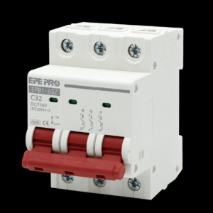 EPEPRO DC MCB 3P 750V 6-63A Circuit Breaker, Thermal Magnetic Trip DIN Rail DC Disconnect Switch for Solar PV Systems