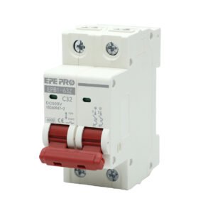 EPEPRO DC MCB 2P 500V 6-63A Circuit Breaker, Thermal Magnetic Trip DIN Rail DC Disconnect Switch for Solar PV Systems