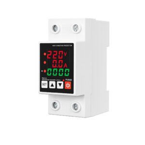Smart WiFi Circuit Breaker - AC 110V 63A, Multi-Function Leakage & Over/Under Voltage Protection, Remote Control with App, Real-Time Monitoring, for Home & Office Automation Below IN Above OUT