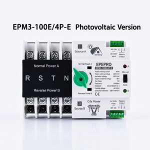 EPEPRO Photovoltaic Automatic Transfer Switch 4P 32A 220V ATS Dual Power Changeover Switch for Solar Energy System