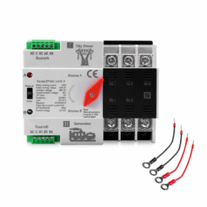 32Amp AC220V Automatic/Manual Transfer Switch 3P 50/60Hz, 3POLE 32A Mini ATS Solar Auto Dual Power Switch EPEPRO for Home Generator, Din Rail Mount Cn Automatic Changeover Fast Transfe for,Rv,Lv Power