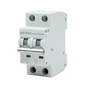 EPEPRO EPL7-PV2P 2 Pole 32A DC 500V Solar PV Circuit Breaker, 6kA High Breaking Capacity Photovoltaic DC MCB with Flame-Retardant Housing