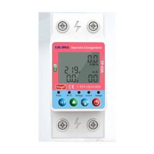 EPEPRO 63A WiFi Smart Miniature Circuit Breaker with Energy Meter, AC80-300V DIN Rail MCB, App Remote Control, Real-Time Monitoring, Leakage, Overcurrent & Voltage Protection