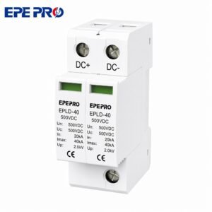 EPLD‑40 2P 500VDC T2 Surge Protector Device 20‑40kA DC SPD For Solar PV System