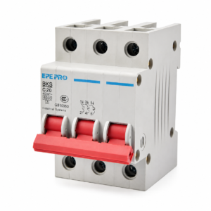 3 Pole DIN Rail Mount Circuit Breaker, 63 Amp 240V AC Miniature Circuit Breaker, Thermal Magnetic Trip AC Disconnect Switch MCB C63