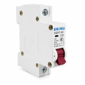 EPEPRO 1 Pole AC Miniature Circuit Breaker 6-63A 120/240V DIN Rail Mount MCB, Thermal Magnetic Trip, Overload & Short Circuit Protection for Solar, Residential & Industrial Use