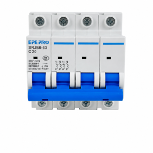 EPEPRO DIN Rail AC Miniature Circuit Breaker 4 Pole 6-63A, 120/240V Thermal Magnetic Trip MCB Disconnect Switch for Solar, Household & Industrial Electrical Systems