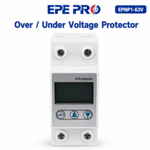 EPEPRO EPNP1-63V 40A 63A Adjustable Over Under Voltage Protector DIN Rail Voltage Protection Device with Auto Reconnect
