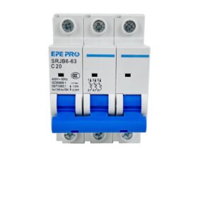 EPEPRO DIN Rail AC Miniature Circuit Breaker 3 Pole 6-63A, 120/240V Thermal Magnetic Trip MCB Disconnect Switch for Solar, Household & Industrial Electrical Systems