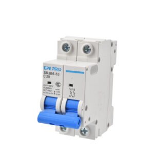 EPEPRO DIN Rail AC Miniature Circuit Breaker 2 Pole 6-63A, 120/240V Thermal Magnetic Trip MCB Disconnect Switch for Solar, Household & Industrial Electrical Systems