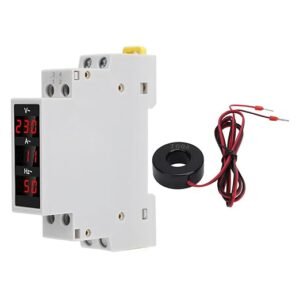 EPEPRO DIN Rail Three Phase Frequency Meter AC80-500V 0-99Hz Digital LED Frequency Monitor Panel Meter