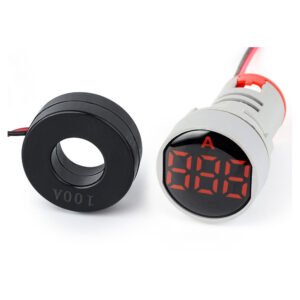 EPEPRO EPAD101-22AMS Round Digital Ammeter 22mm Panel Mount AC 0-100A LED Current Meter