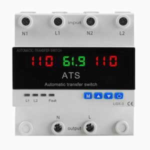 EPEPRO 100A Automatic Transfer Switch 220V 2P ATS with LCD Display, Real-Time Voltage Current Monitoring for Generator Solar Utility Power
