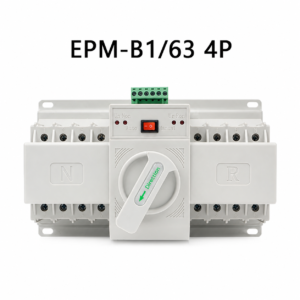 EPEPRO 32A 220V Dual Power Manual Transfer Switch 4P Changeover Switch for Home Generator Backup Power