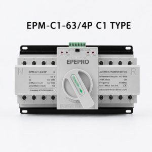 EPEPRO Automatic Transfer Switch,4P 100A 110V 50/60Hz,4 Phase ATS for Emergency Generator Backup