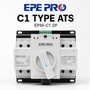 EPEPRO Automatic Transfer Switch,2P 63A 220V 50/60Hz,2 Phase ATS for Emergency Generator Backup